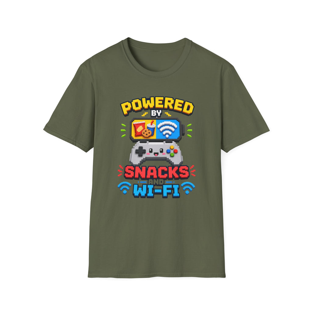 Powered by snacks and wifi T-Shirt